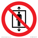  P027 Prohibition: Do not use this lift for people Text: 